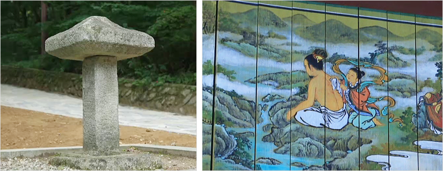 관대걸이,세조와 문수보살 목욕장면